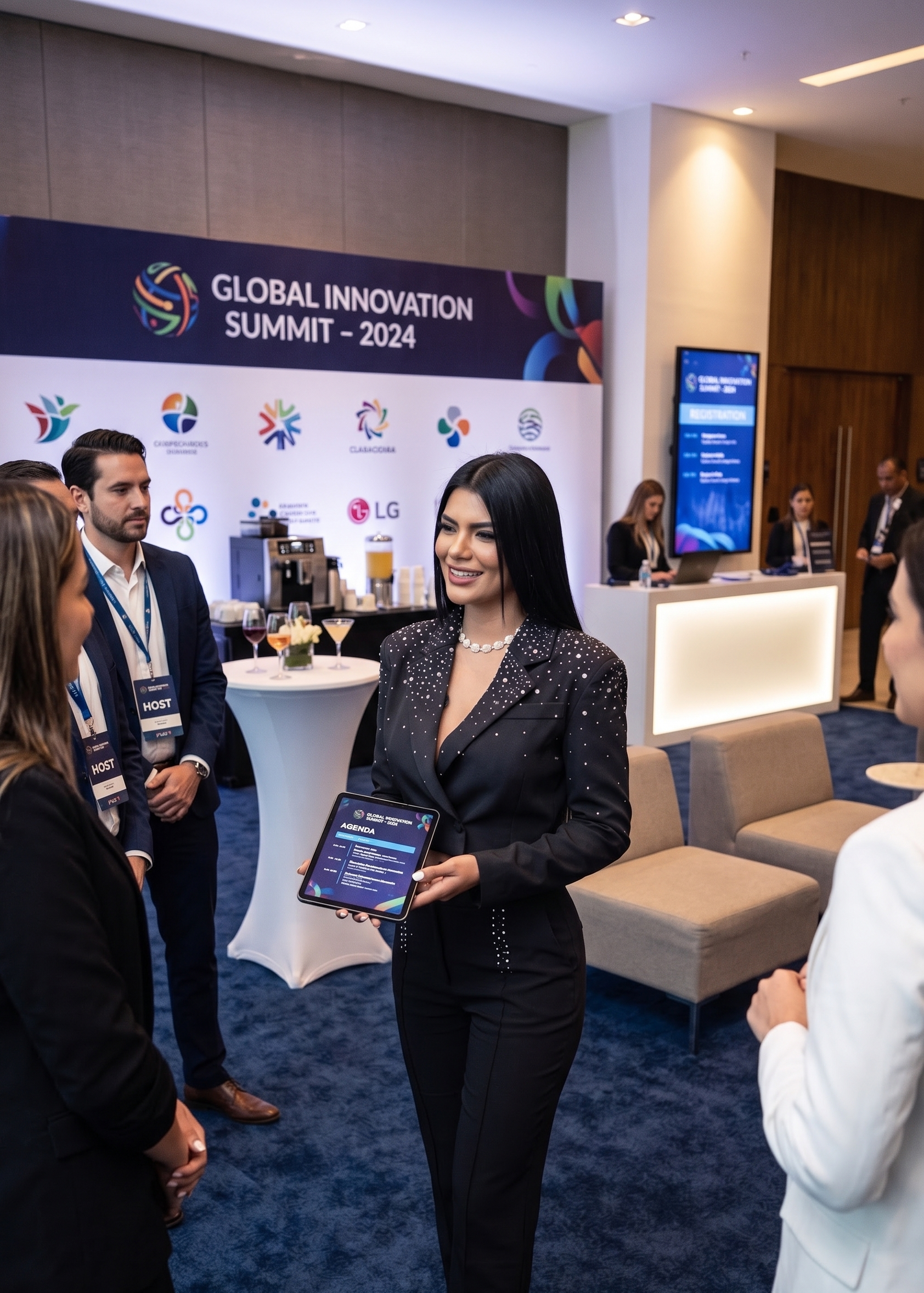 Edecanes corporativas en evento empresarial CDMX - Talentos Humanos MAP
